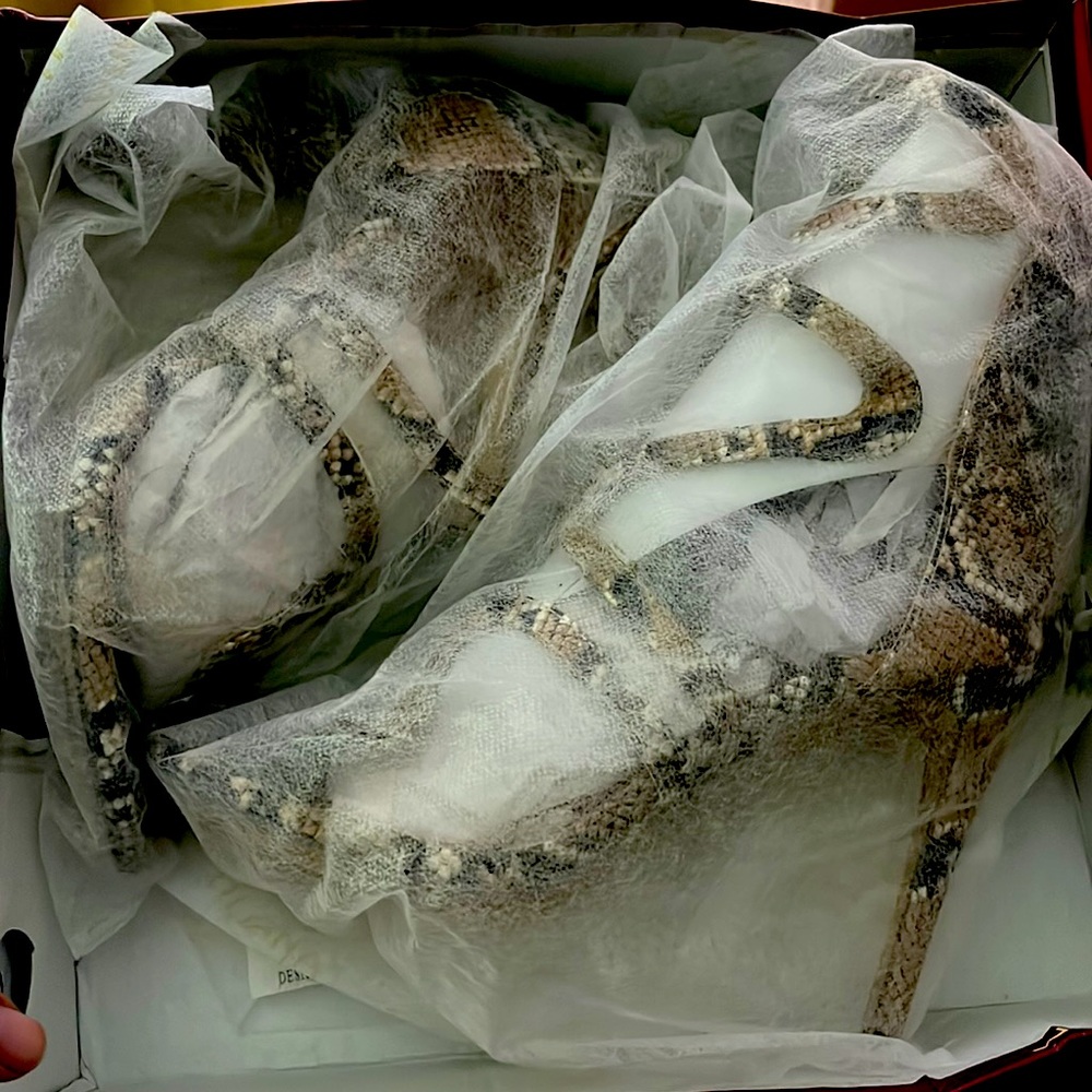 Women snakeskin stilettos